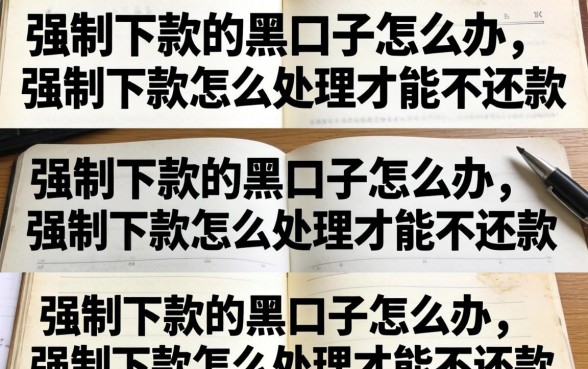 强制下款的黑口子怎么办，强制下款怎么处理才能不还款