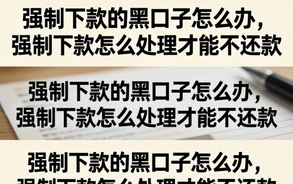 强制下款的黑口子怎么办,强制下款怎么处理才能不还款 强制下款怎么处理才能不还款