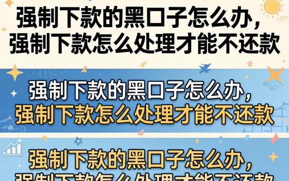 强制下款的黑口子怎么办,强制下款怎么处理才能不还款 强制下款怎么处理才能不还款
