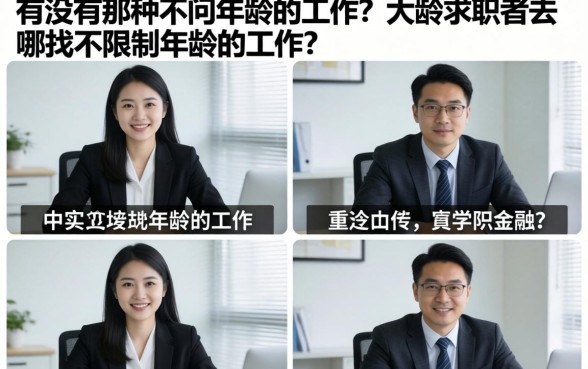 有没有那种不问年龄的工作?大龄求职者去哪找不限制年龄的工作? 大龄求职者去哪找不限制年龄的工作