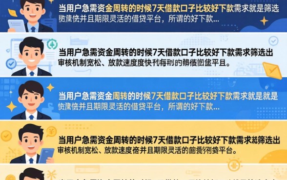 7天借款口子好下款吗?盘点2026最新容易下款的短期借款平台 盘点2026最新容易下款的短期借款平台