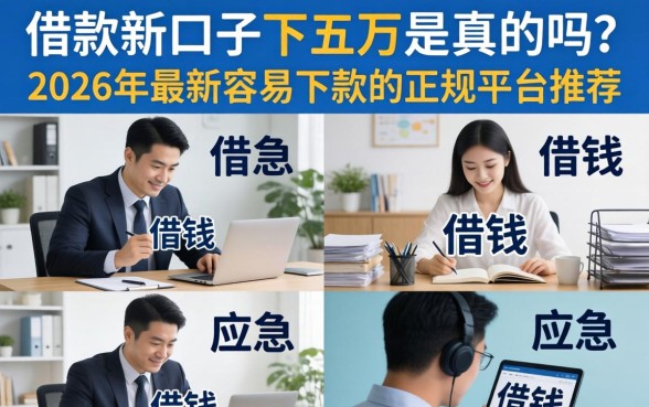 借款新口子下五万是真的吗?2026年最新容易下款的正规平台推荐 2026年最新容易下款的正规平台推荐