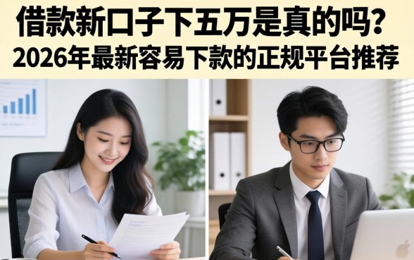 借款新口子下五万是真的吗?2026年最新容易下款的正规平台推荐 2026年最新容易下款的正规平台推荐