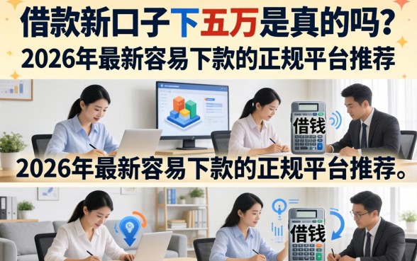 借款新口子下五万是真的吗?2026年最新容易下款的正规平台推荐 2026年最新容易下款的正规平台推荐