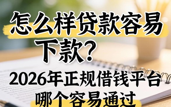 2026年正规借钱平台哪个容易通过