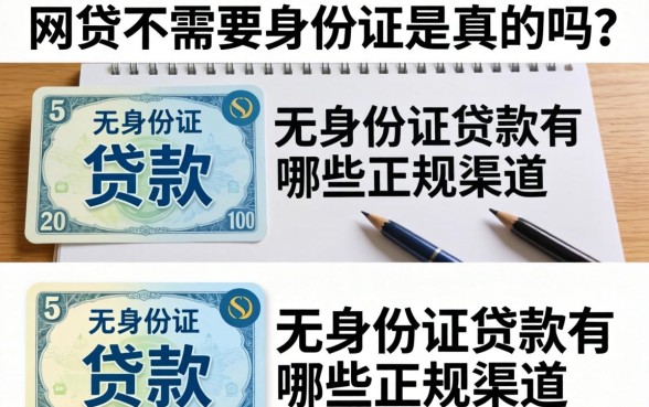 网贷不需要身份证是真的吗？无身份证贷款有哪些正规渠道？