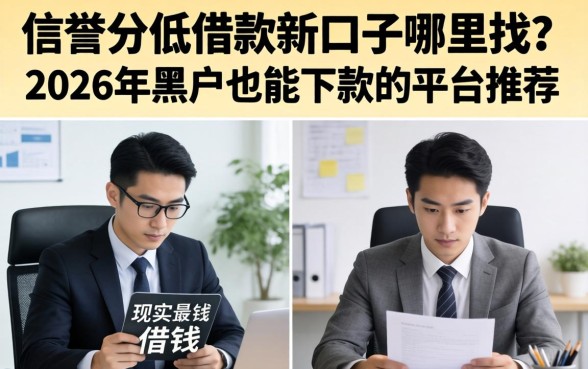 信誉分低借款新口子哪里找？2026年黑户也能下款的平台推荐