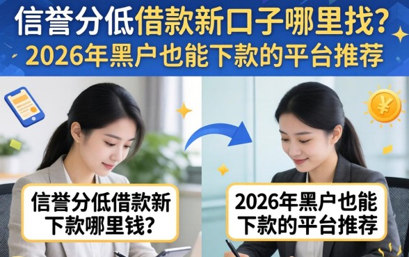 2026年黑户也能下款的平台推荐