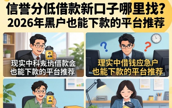 2026年黑户也能下款的平台推荐