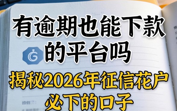 有逾期也能下款的平台吗,揭秘2026年征信花户必下的口子 揭秘2026年征信花户必下的口子