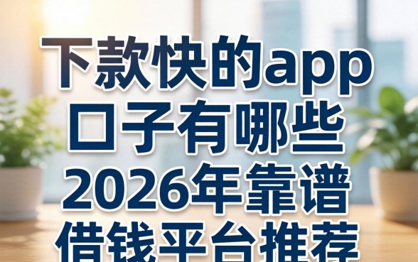 2026年靠谱借钱平台推荐