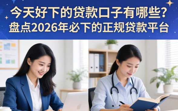 今天好下的贷款口子有哪些？盘点2026年必下的正规贷款平台
