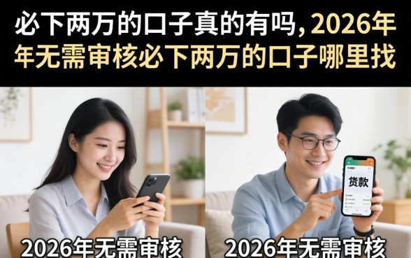 2026年无需审核必下两万的口子哪里找