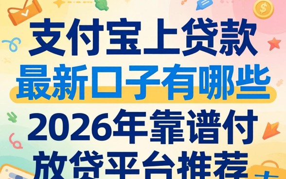 支付宝上贷款最新口子有哪些,2026年靠谱的放贷平台推荐 2026年靠谱的放贷平台推荐