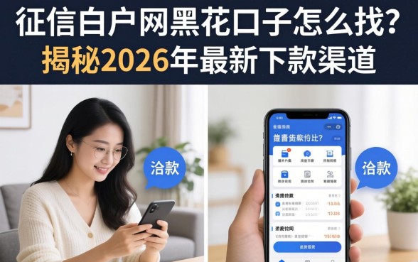 征信白户网黑花口子怎么找？揭秘2026年最新下款渠道