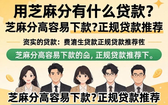 用芝麻分有什么贷款?芝麻分高容易下款的正规贷款推荐 芝麻分高容易下款的正规贷款推荐