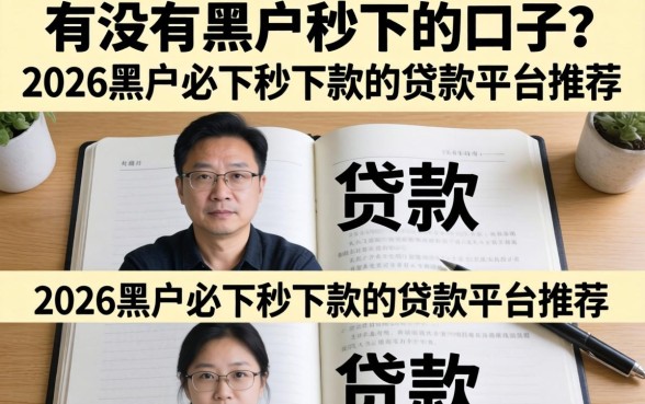2026黑户必下秒下款的贷款平台推荐
