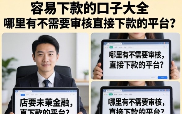 容易下款的口子大全,哪里有不需要审核直接下款的平台? 哪里有不需要审核直接下款的平台