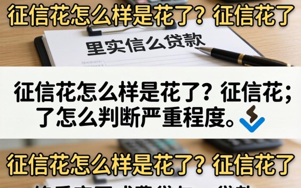 征信花了怎么判断严重程度