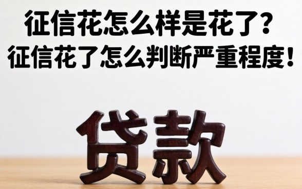 征信花了怎么判断严重程度