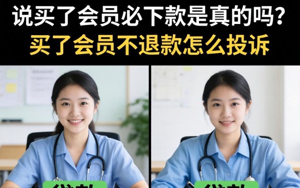 说买了会员必下款是真的吗?买了会员不退款怎么投诉 说买了会员必下款是真的吗