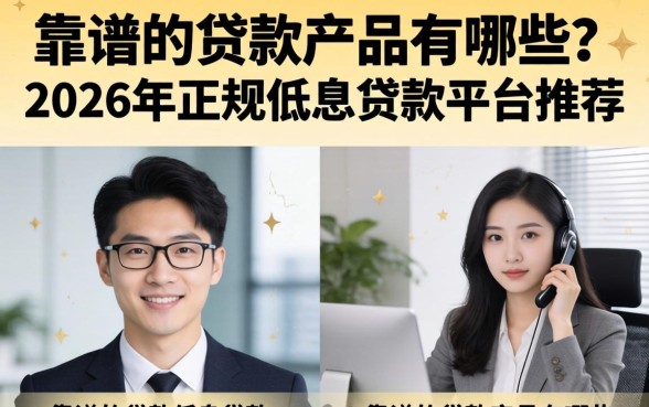 靠谱的贷款产品有哪些?2026年正规低息贷款平台推荐 2026年正规低息贷款平台推荐