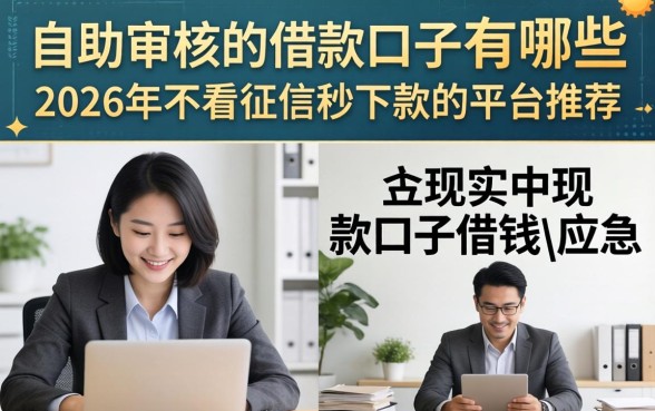 自助审核的借款口子有哪些,2026年不看征信秒下款的平台推荐 2026年不看征信秒下款的平台推荐