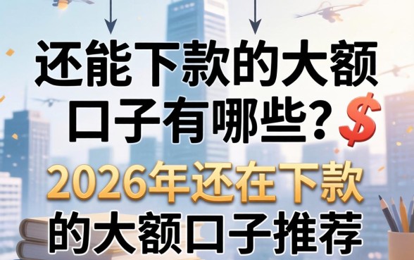还能下款的大额口子有哪些？2026年还在下款的大额口子推荐