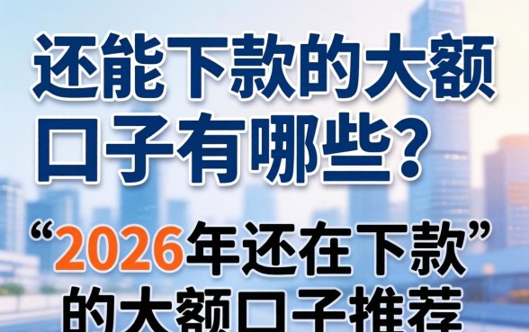 还能下款的大额口子有哪些?2026年还在下款的大额口子推荐 2026年还在下款的大额口子推荐