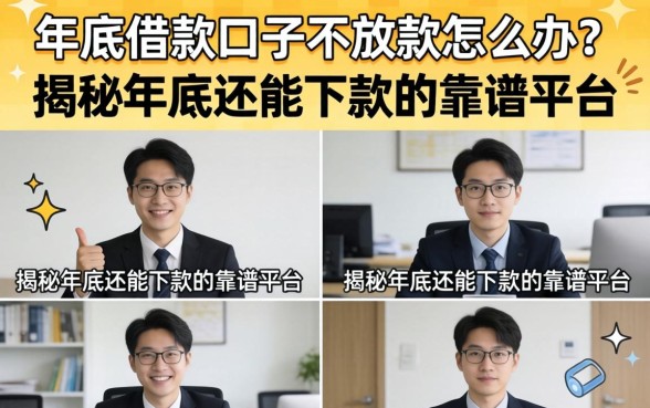 年底借款口子不放款怎么办？揭秘年底还能下款的靠谱平台