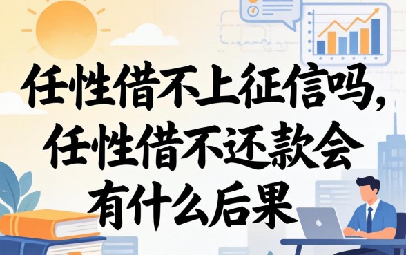 任性借不上征信吗，任性借不还款会有什么后果