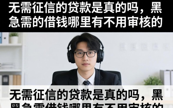 无需征信的贷款是真的吗，黑户急需借钱哪里有不用审核的