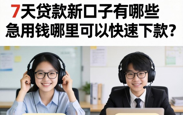 7天贷款新口子有哪些，急用钱哪里可以快速下款？