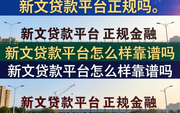 新文贷款平台正规吗,新文贷款平台怎么样靠谱吗 新文贷款平台怎么样靠谱吗