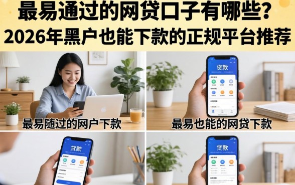 2026年黑户也能下款的正规平台推荐