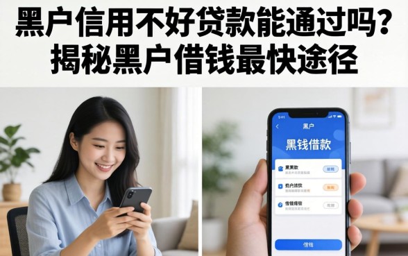 黑户信用不好贷款能通过吗?揭秘黑户借钱最快途径 黑户信用不好贷款能通过吗
