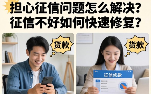 担心征信问题怎么解决？征信不好如何快速修复？