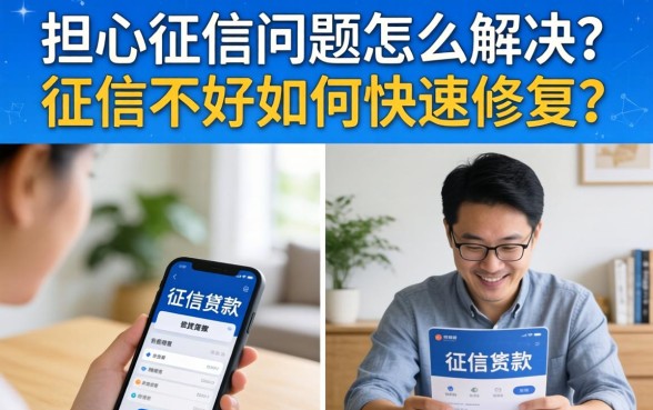 担心征信问题怎么解决?征信不好如何快速修复? 担心征信问题怎么解决