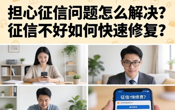 担心征信问题怎么解决?征信不好如何快速修复? 担心征信问题怎么解决