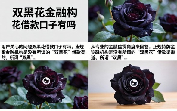 双黑花借款口子有吗