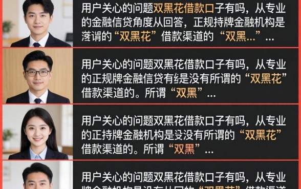 双黑花借款口子有吗