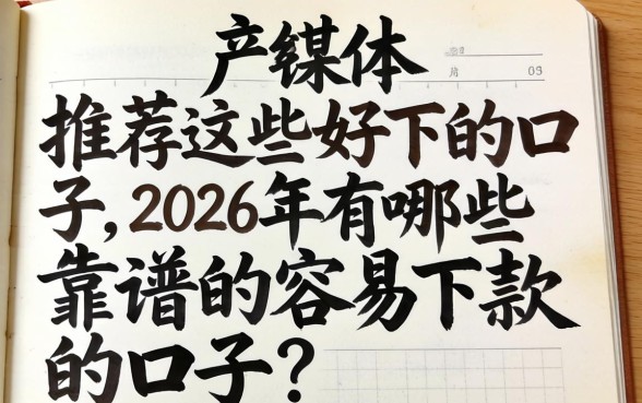2026年有哪些靠谱的容易下款的口子