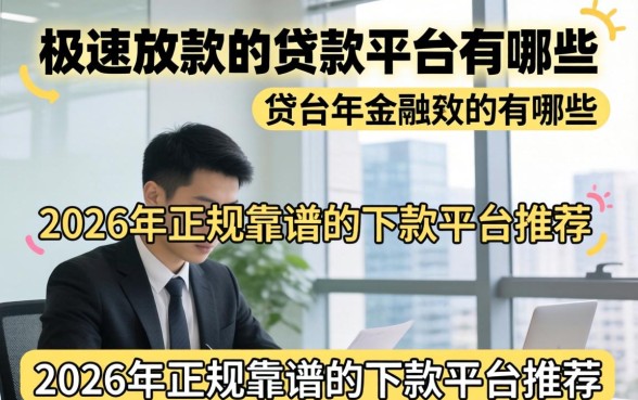 2026年正规靠谱的下款平台推荐