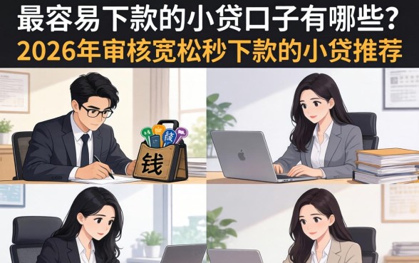 最容易下款的小贷口子有哪些?2026年审核宽松秒下款的小贷推荐 2026年审核宽松秒下款的小贷推荐