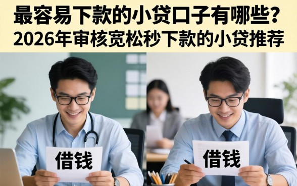 最容易下款的小贷口子有哪些?2026年审核宽松秒下款的小贷推荐 2026年审核宽松秒下款的小贷推荐