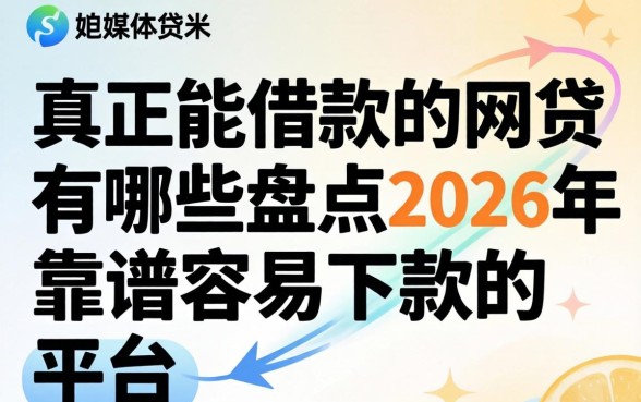 真正能借款的网贷有哪些,盘点2026年靠谱容易下款的平台 盘点2026年靠谱容易下款的平台