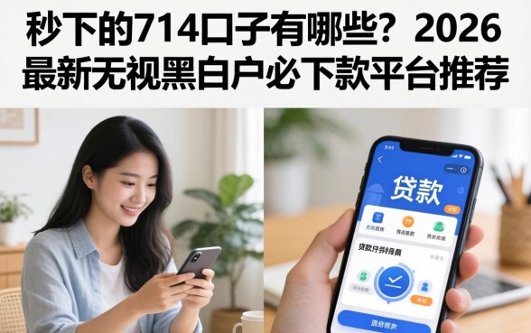 秒下的714口子有哪些？2026最新无视黑白户必下款平台推荐