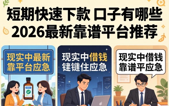 短期快速下款的口子有哪些，2026最新靠谱平台推荐