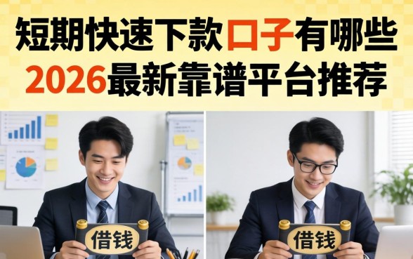 短期快速下款的口子有哪些,2026最新靠谱平台推荐 短期快速下款的口子有哪些