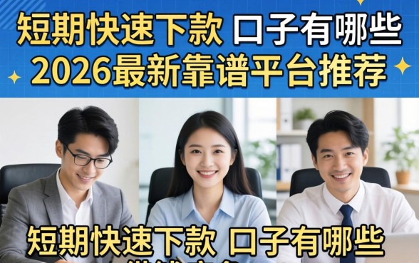 短期快速下款的口子有哪些,2026最新靠谱平台推荐 短期快速下款的口子有哪些